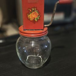 Vintage 1930's Glass Nut Choper Made by Hazel Atlas Glass. In Working Condition.