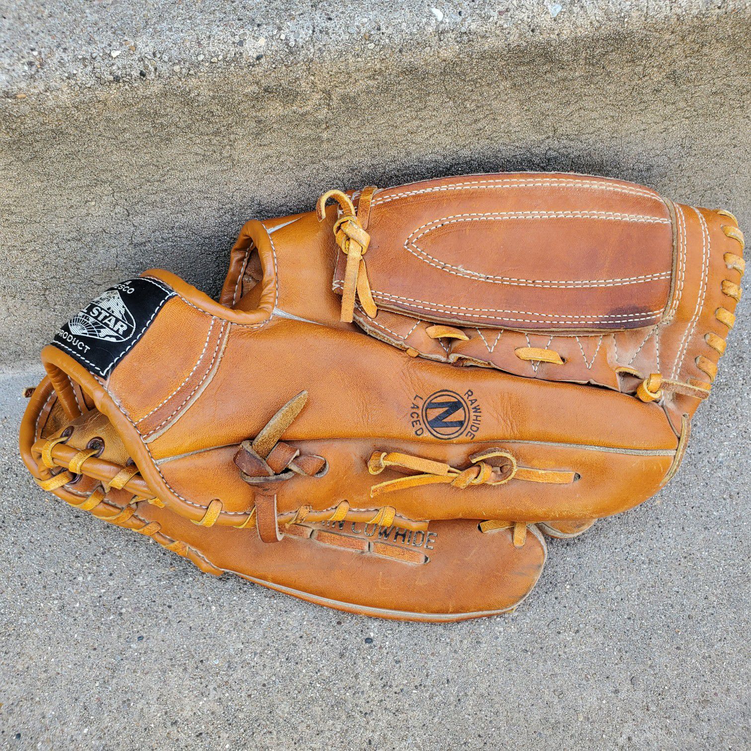 Vintage Nesco Baseball/Softball Glove #9750 Deep Scoop Cowhide Leather Pro-Player Model
