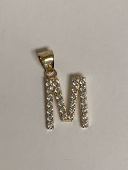 "M" gold pendant #29667