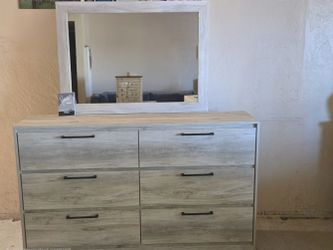 Ashley Dresser and Mirror with One nightstand