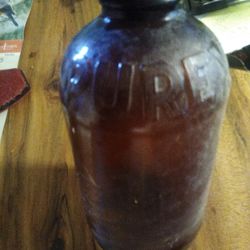 Glass Purex Bottle, Brown Glass