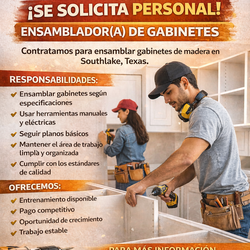 Ensamblador o ensambladora de gabinetes