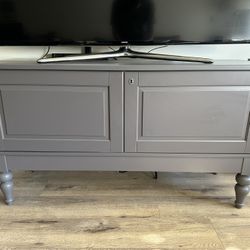 Gray TV Stand with Storage