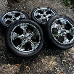 22” EMR CHROME WHEELS 5Lug