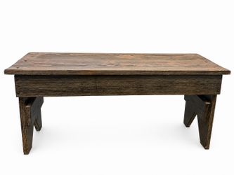 Wooden farmhouse bench