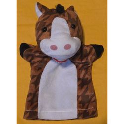 Melissa & Doug Horse Hand Puppet Brown White 8 Inch Plush