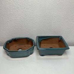 Small Glazed Ceramic Bonsai Pots-Bonsai Planters ($8 each )