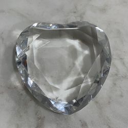 Rosenthal Clear Crystal Heart Paperweight