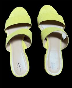 A New Day Yellow Step-in Sandals