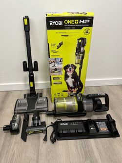 RYOBI ONE+ HP 18V Cordless Advanced WHISPER Series Stick Vacuum Kit with 4.0 Ah Battery and Charger