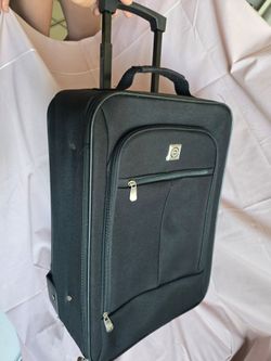 Black Rolling Carry-On Suitcase / Luggage with Telescoping Handle
