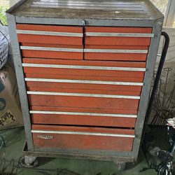 Vintage rolling craftsman tool chest