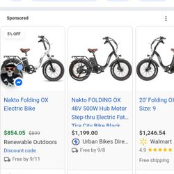 Nakto Folding E Bike 