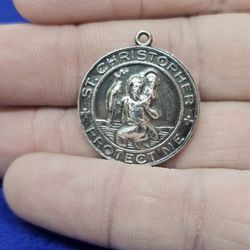 Sterling Silver St. Christopher Pendant