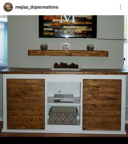 Mejias TV Console/ Floating Shelves