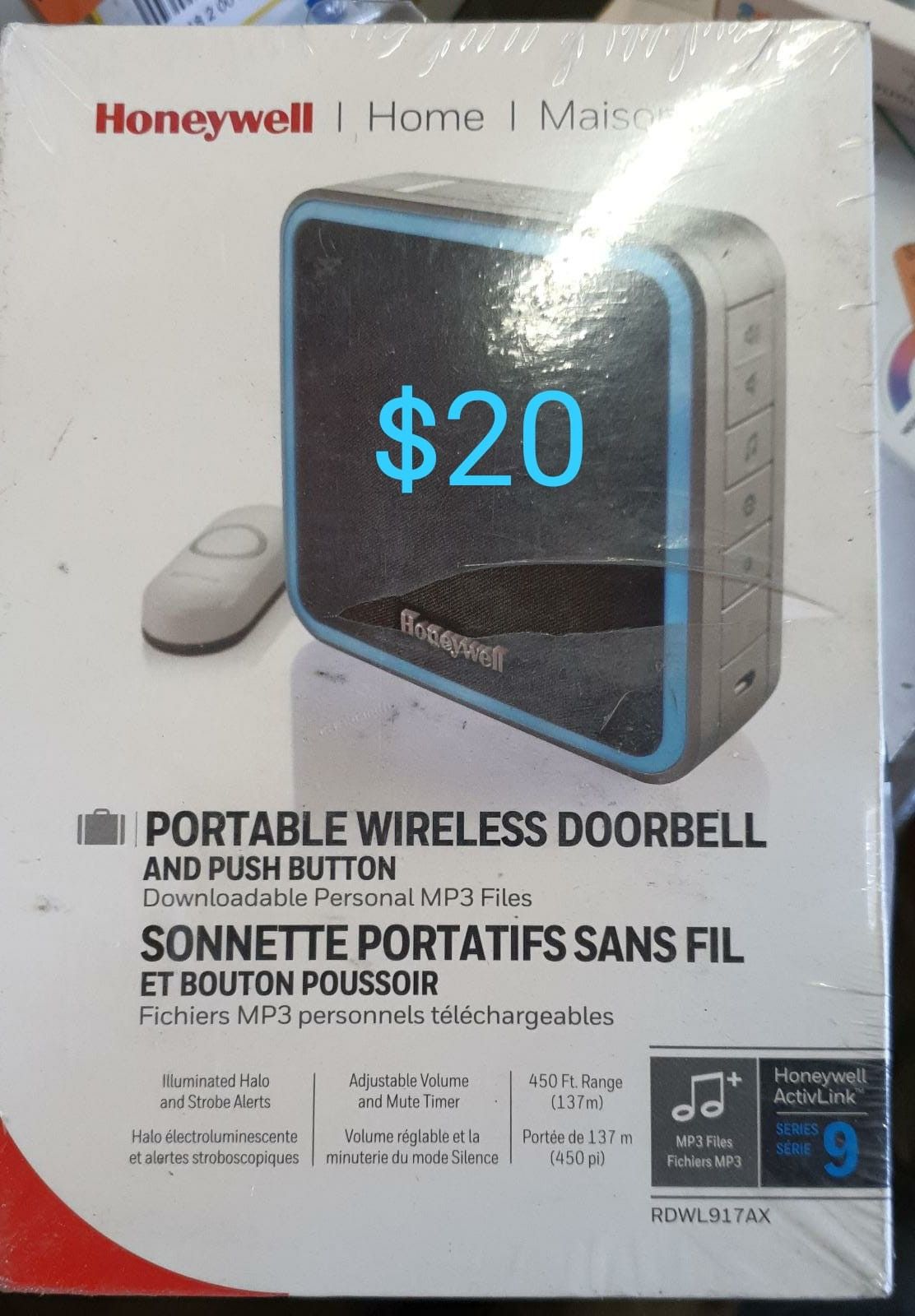 Portable wireless doorbell