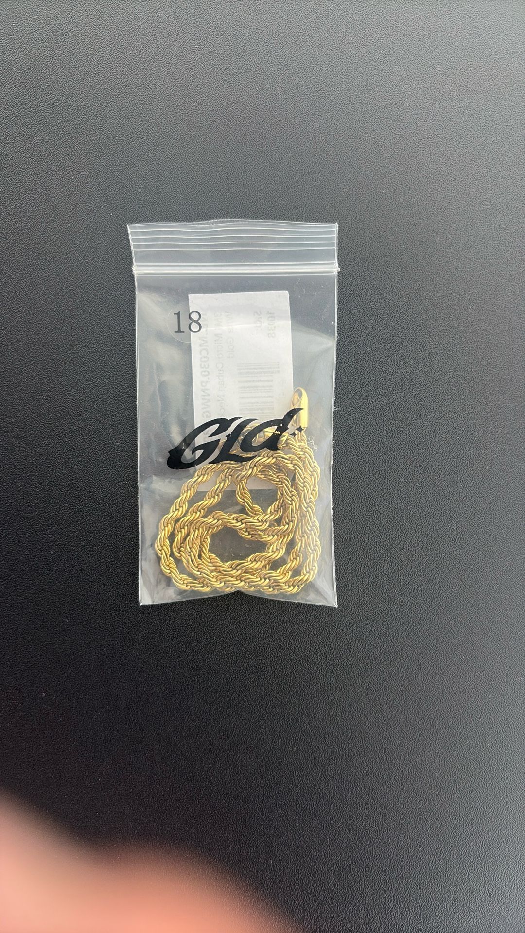 GLD White Gold Rope Chain