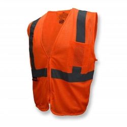 Radians SV25-2ZOM-L Economy Class 2 Fire Retardant Vest with Zipper Closure, Large, Orange