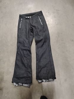 Dark Gray Ski Snow Pants with Zip Pockets
