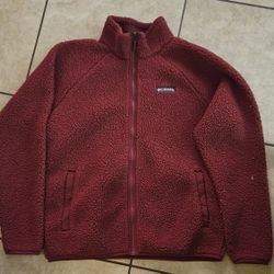 Burgundy Colombia fleece jacket