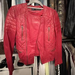 Zara Faux Leather Jacket Size Small