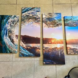 Canvas Wall Art, Ocean Picture 
