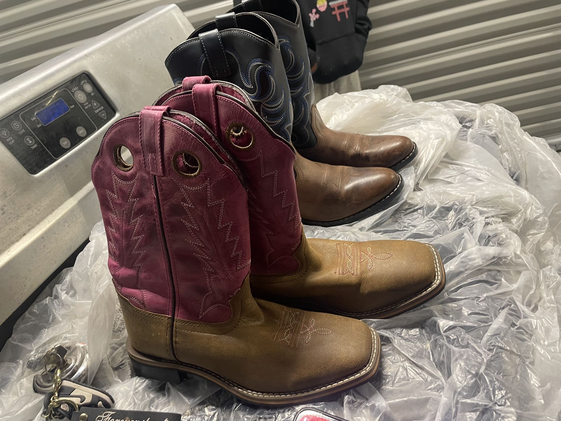 Pink And Blue Cowboy Boots