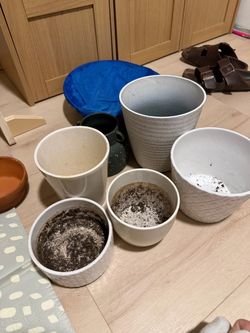 Plant pots & crochet hanging plant