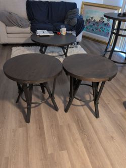 End tables x2 also coffee table