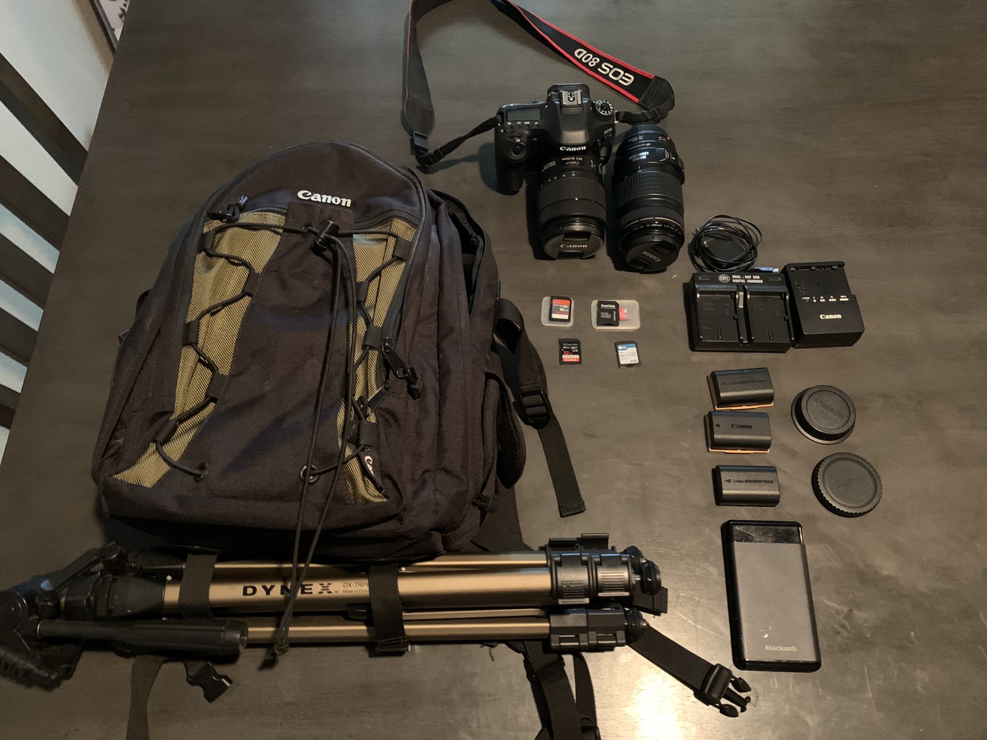 Canon 80d camera with bundle