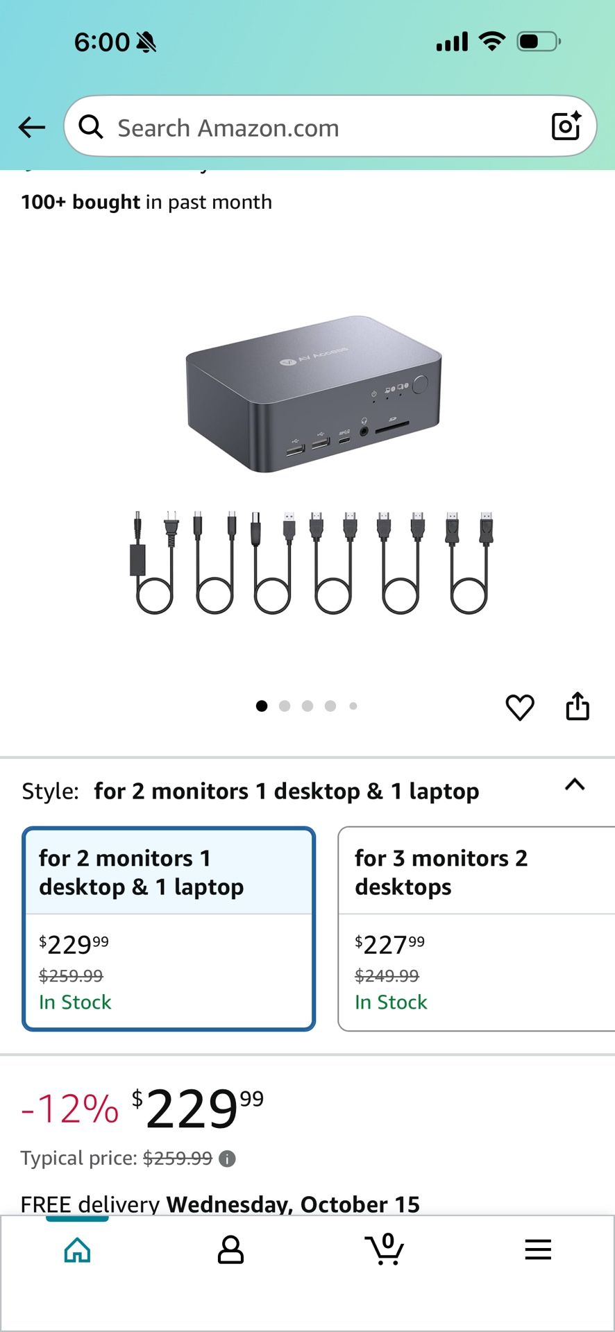 AV Access KVM Switch 2 Monitors 2 Computers with Ethernet, EDID, 4K@60Hz/2K@144Hz/1080P@240Hz, KVM Docking Station Dual Monitor for Laptop & Desktop, 