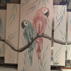 Beautiful Parrot Painting on Canvas