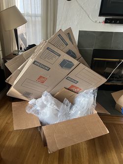 New moving boxes and packing supplies