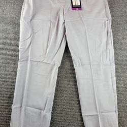 Mario Serrani Women's Sz 14 X 27 Comfort Stretch Pants Light Gray In EUC