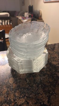 Glass salad plates free