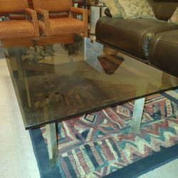 Beautiful Large Luxurious Glass Coffee Table