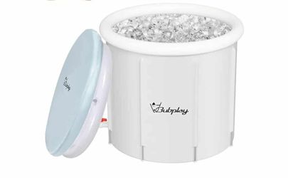 5728: New XL Ice Bath Tub for Athletes & Adults - 105 Gallons Ice Tub, Cold Plunge Tub with Cover, Ice Plunge Tub for Recovery & Cold Water Therapy, I