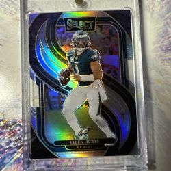 2024 Panini Select - Premier Level Jalen Hurts #165 Silver Prizm Die-Cut