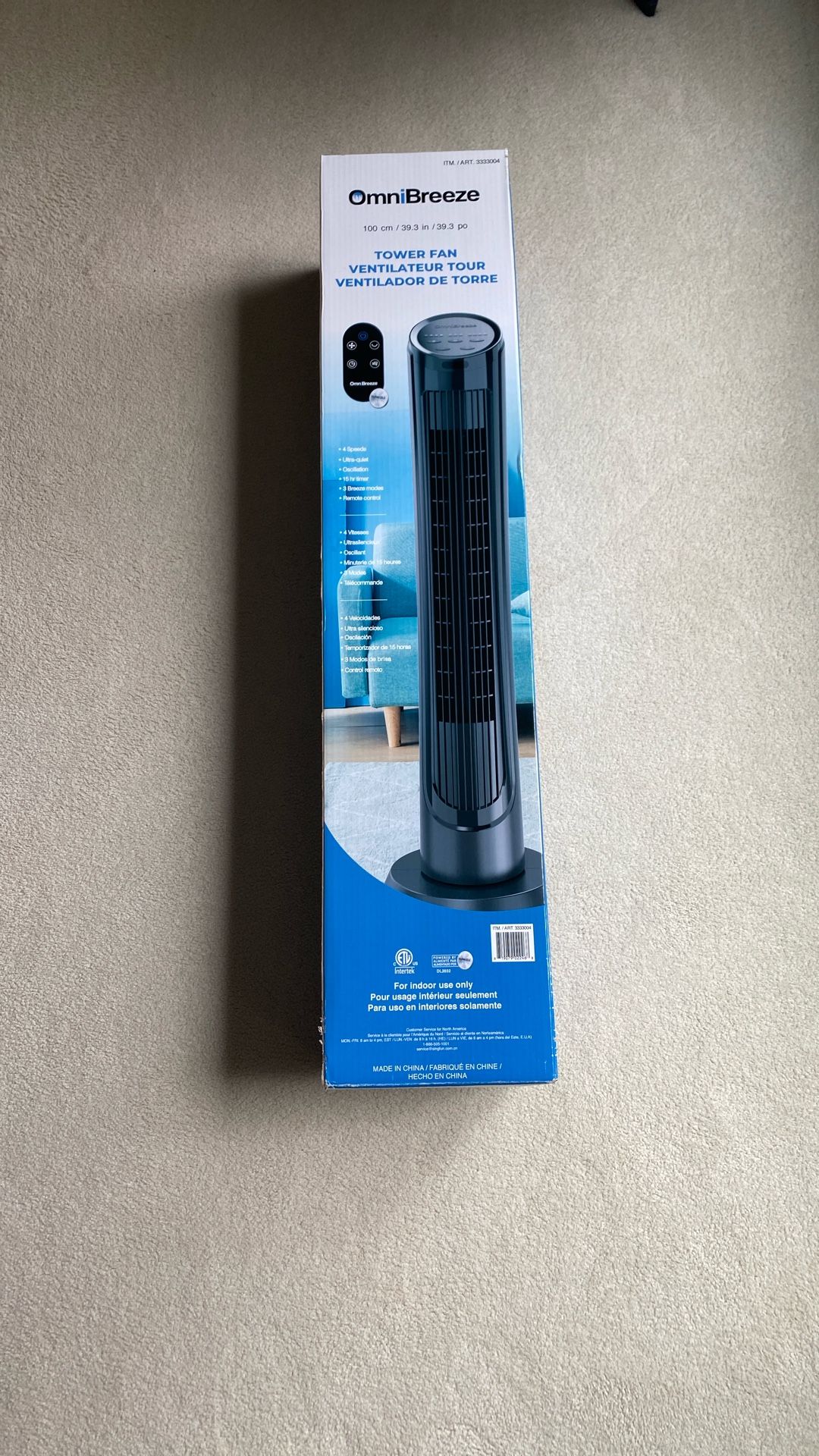 Omnibreeze Tower Fan