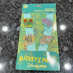 Disney Pins Lanyard Set Authentic Mickey Minnie Donald & Chip n Dale.  Brand New 