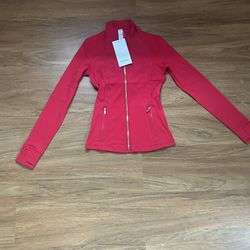 Lululemon Red Set – Size 4 – Gold Zipper – Brand New