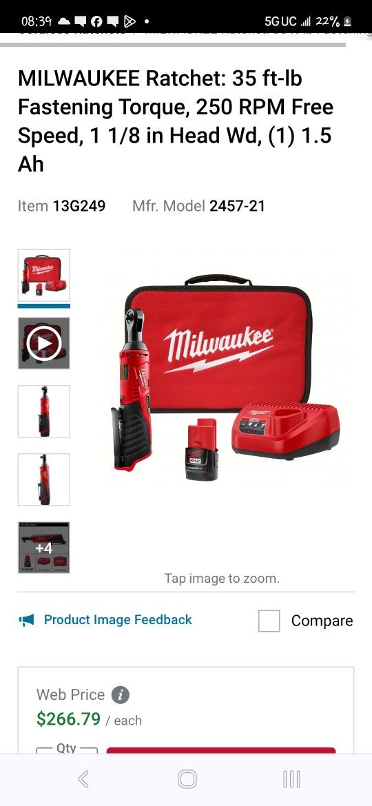 Ratchet Kit. Milwaukee. Brand New . Never Use