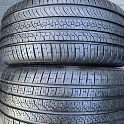 Two 255-40-20 Pirelli P Zero 99% Tread life