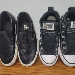 All-Star Converse & Vans Shoes Trainers Size 2 Boys Youth
