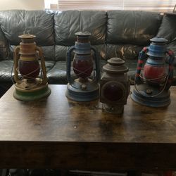 1920 Dietz Little wizard Plus Unmarked Railroad Lanterns