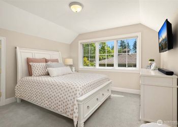 Queen size sleigh bed frame and mattress
