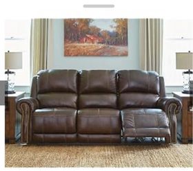 Brand new leather sofa with 2 recliner from Ashley$799. Financing available no credit needed.