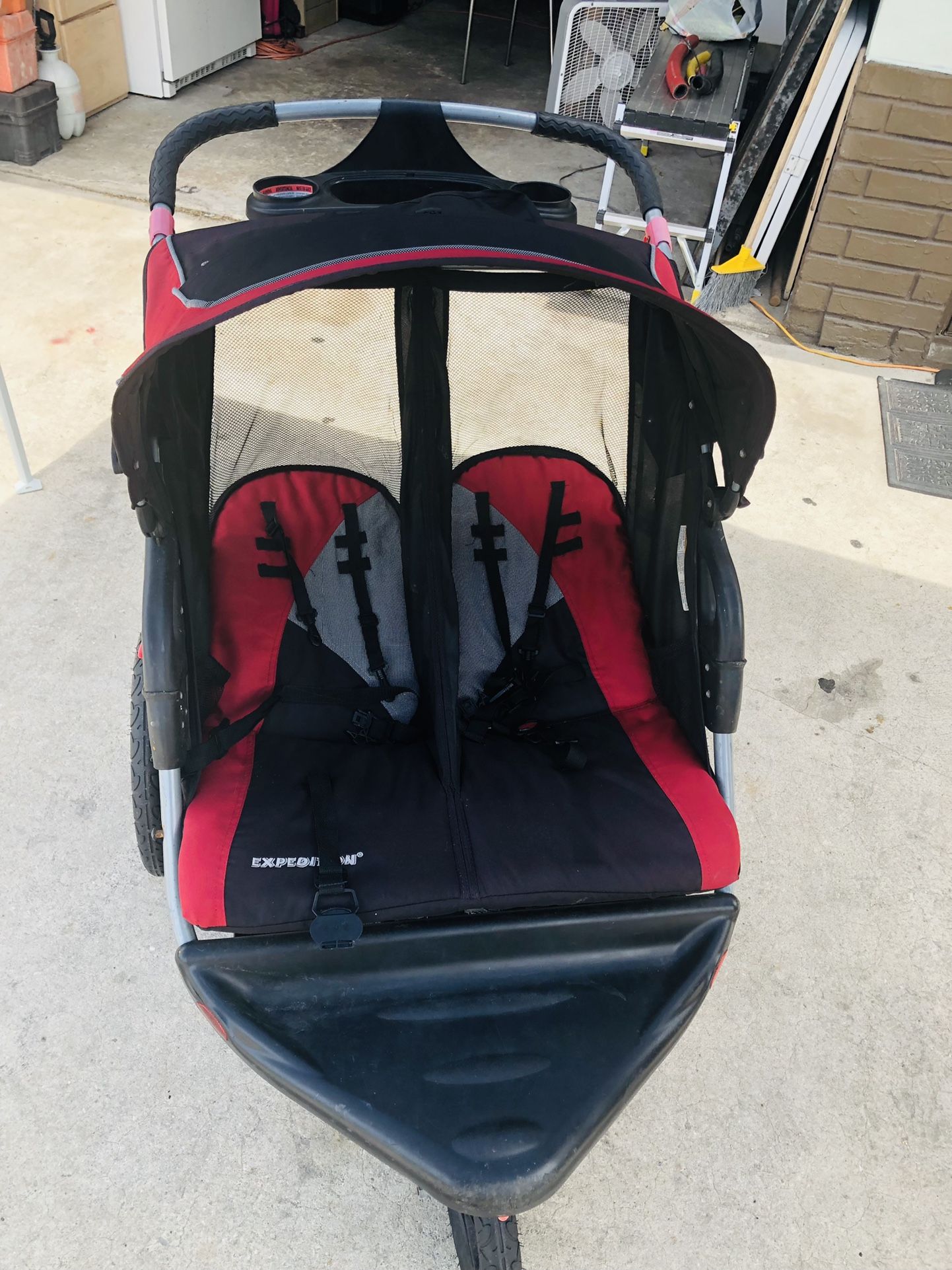 Double baby stroller