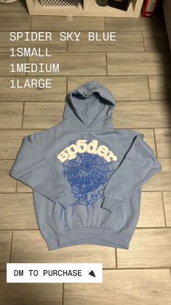 Spider sky blue hoodie 