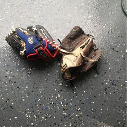 Two Tee Ball Gloves